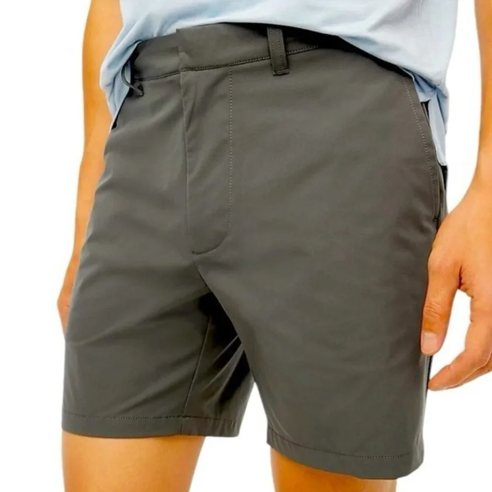 J. CREW Men's 7” Tech Shorts Tarnished Metal Gray Shorts Size 40 NEW